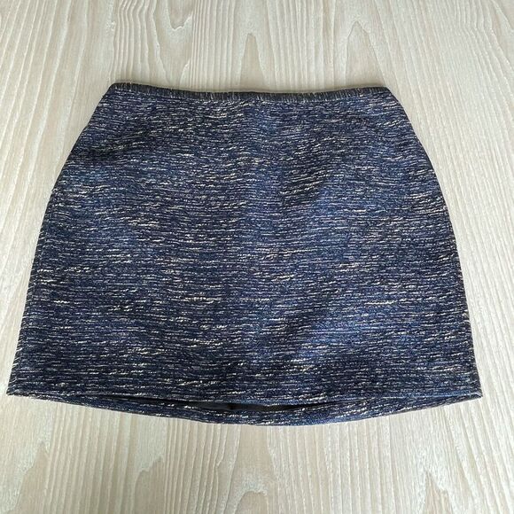 Madewell Dresses & Skirts - Madewell Courtyard Skirt Blue Tweed 8